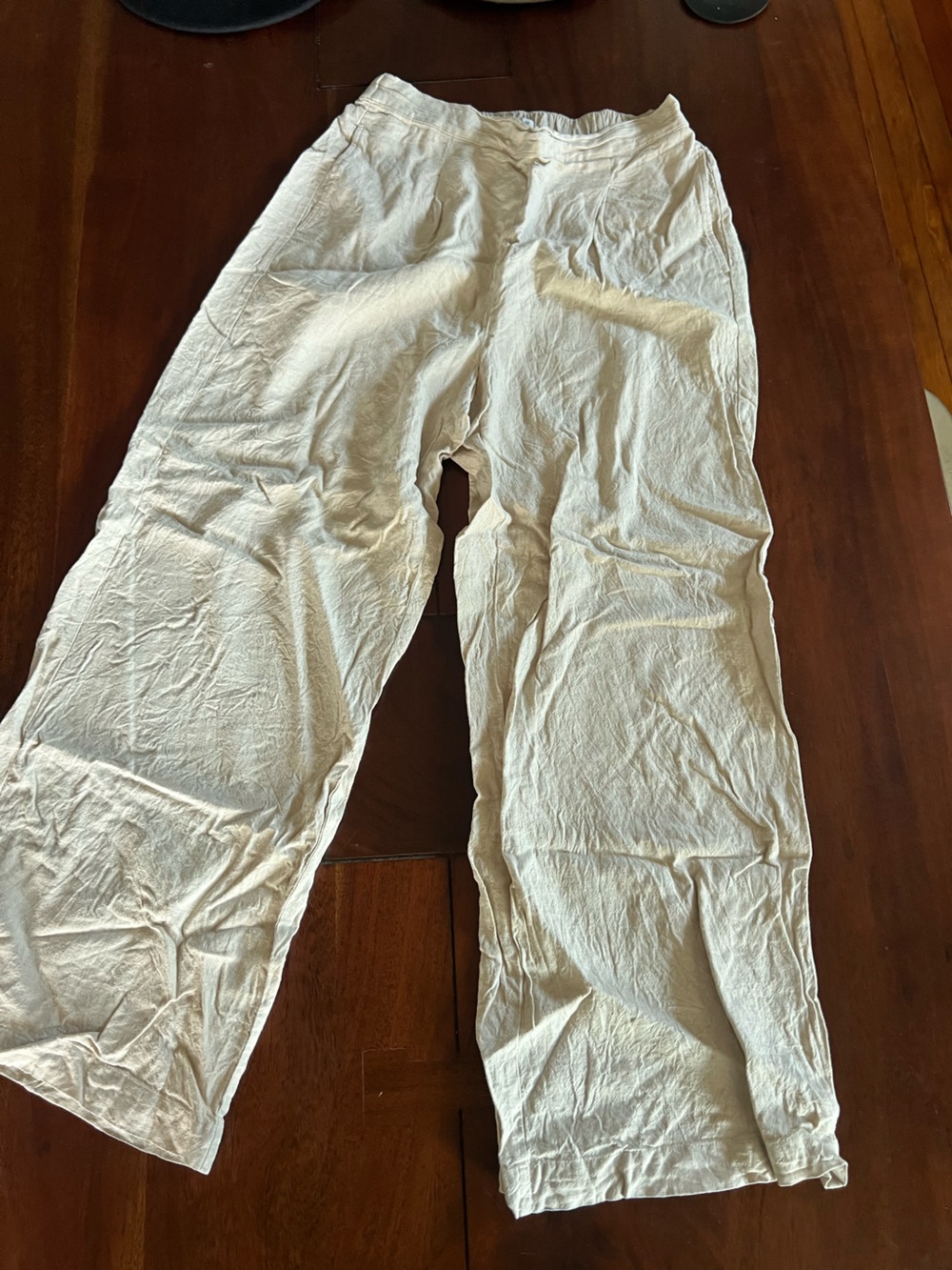 Madewell Women’s Linen-Blend Trouser in Off-White/Linen | Size Medium